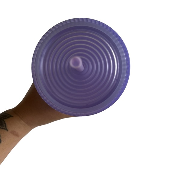 Starbucks Fall 2023 Purple Pleated Soft Touch Plastic Venti Cold Cup Chapter 3 - Picture 3 of 8
